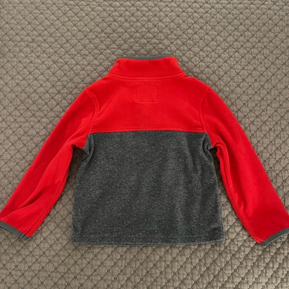 Red + Gray Half Zip Pull - Picture 2 of 3